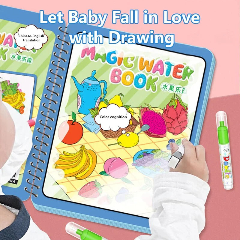BUY 1 GET 1 FREE Reusable™️ 8 pages Magic Water Painting & Drawing Board Book + Doodle pen